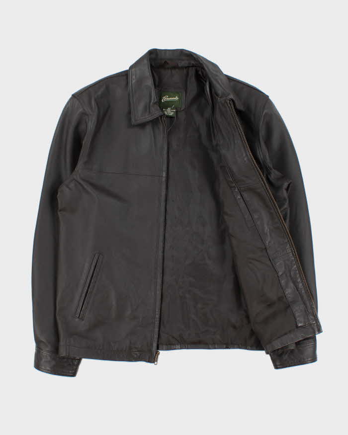 Vintage Y2K 00s Penman's Brown Leather Cafe Racer Moto Jacket - S