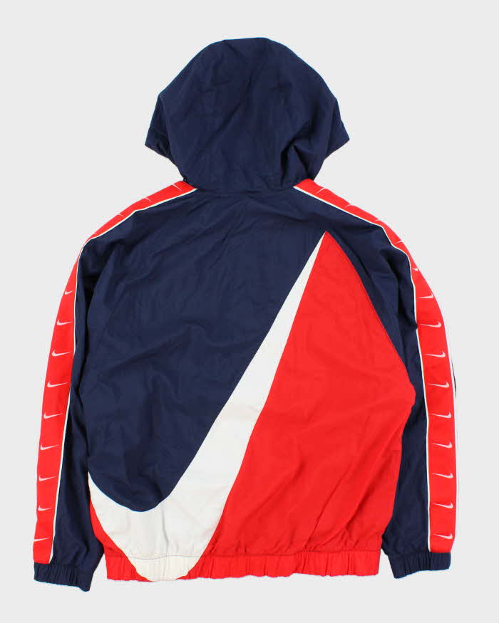 Nike NSW Taped Big Swoosh 1/4 Zip Shell Pullover Windbreaker - M