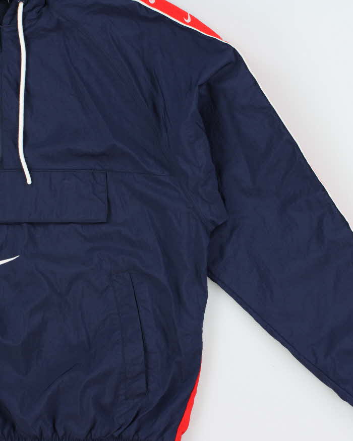Nike NSW Taped Big Swoosh 1/4 Zip Shell Pullover Windbreaker - M