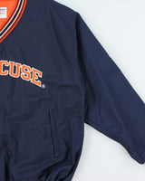 Vintage 1990s Champion Syracuse University Shell Pullover Varsity Windbreaker - L