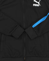 Vintage Puma Classic Funnel Neck Stripe Sleeve Track Jacket - S