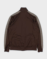 Vintage Y2K 00s Nike Chocolate Brown Taped Mesh Classic Track Jacket - L