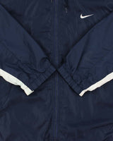 Vintage 1990s Nike Embroidered Shell Hooded Windbreaker Jacket - XL