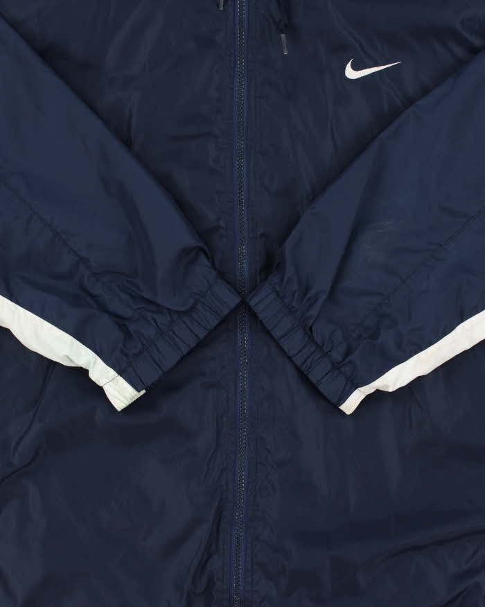 Vintage 1990s Nike Embroidered Shell Hooded Windbreaker Jacket - XL