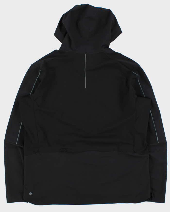 Lululemon Black Soft Shell Hooded Running Jacket - XL