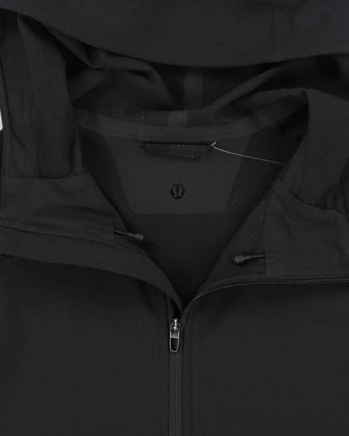 Lululemon Black Soft Shell Hooded Running Jacket - XL