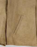 Vintage 1970s Lissman's Swedish Tan Suede Western Overshirt Jacket - L