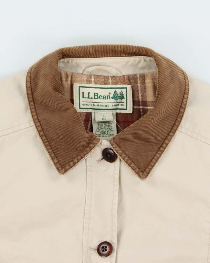 Vintage 00s L.L Bean Canvas Corduroy Chore Field Barn Jacket - L