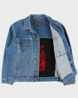 Vintage Pendleton 'Let'Er Buck' Wool Patch Medium Wash Trucker Jacket - XXL