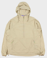 Lululemon Desert Khaki Grid Shell Lightweight Half-Zip Pullover Running Jacket - L