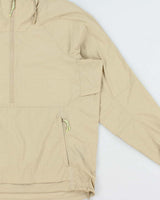 Lululemon Desert Khaki Grid Shell Lightweight Half-Zip Pullover Running Jacket - L
