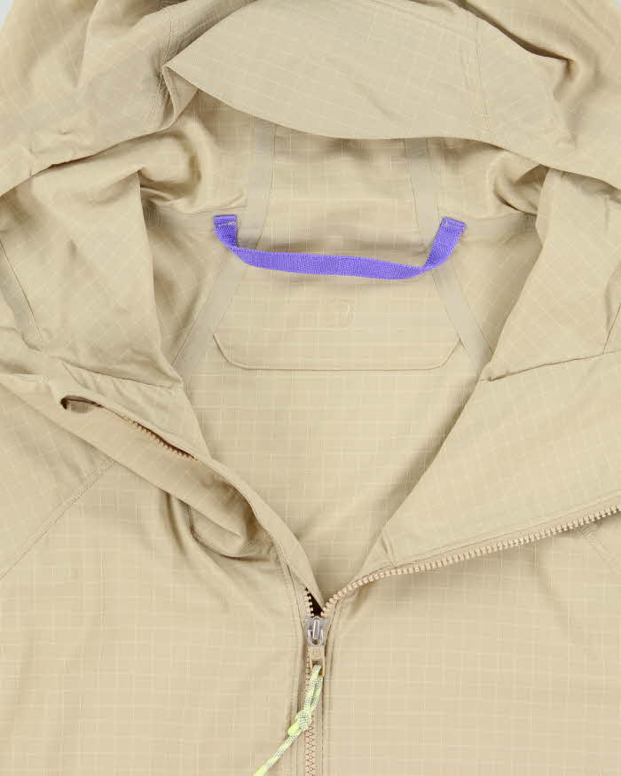 Lululemon Desert Khaki Grid Shell Lightweight Half-Zip Pullover Running Jacket - L