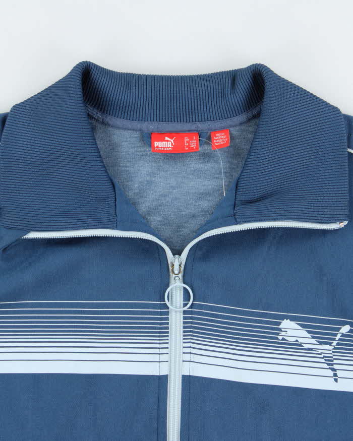 Vintage Y2K 00's Puma Striped Funnel Neck Track Jacket - S