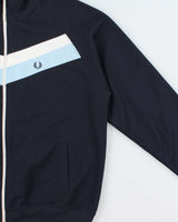 Vintage Y2K 00's Fred Perry Classic Striped Funnel Neck Track Jacket - L