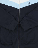 Vintage Y2K 00's Fred Perry Classic Striped Funnel Neck Track Jacket - L