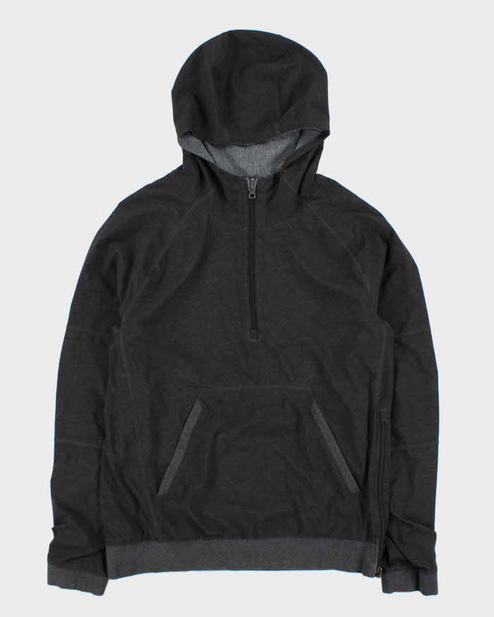 Lululemon Marl Grey Reversible Soft Shell Half-Zip Running Jacket - M