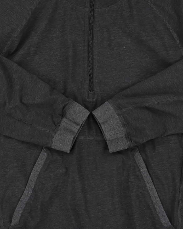 Lululemon Marl Grey Reversible Soft Shell Half-Zip Running Jacket - M