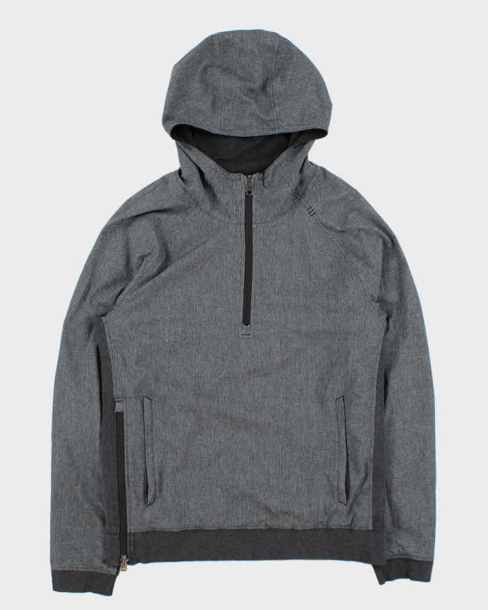 Lululemon Marl Grey Reversible Soft Shell Half-Zip Running Jacket - M