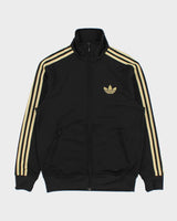 Vintage Adidas Originals Black &amp; Gold Embroidered Firebird Track Jacket - S