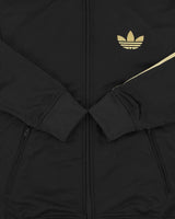 Vintage Adidas Originals Black &amp; Gold Embroidered Firebird Track Jacket - S