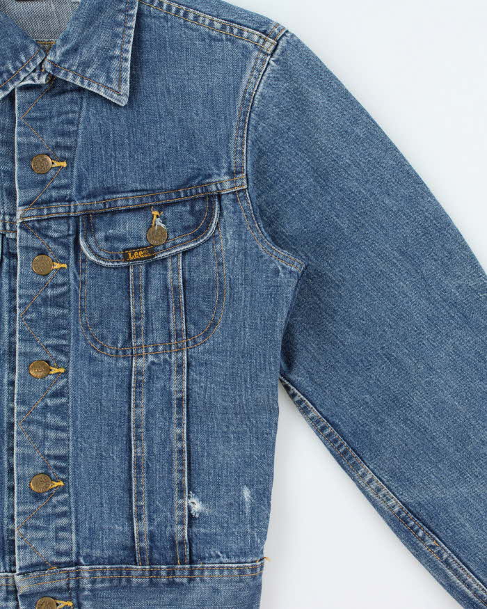 Vintage 1970s Lee Riders Made In Canada Medium Wash Denim Trucker Jacket - S