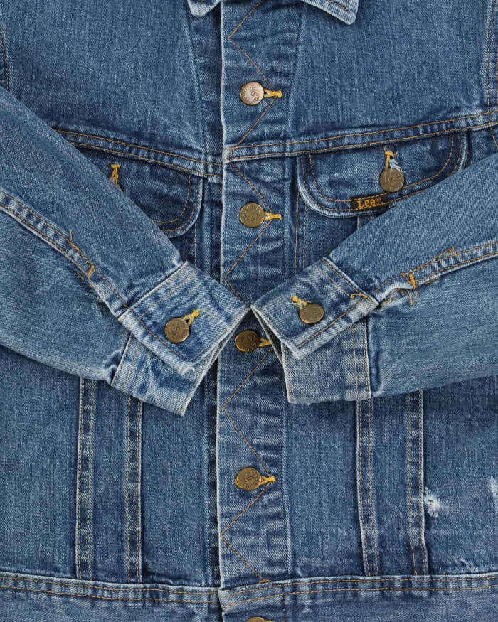 Vintage 1970s Lee Riders Made In Canada Medium Wash Denim Trucker Jacket - S