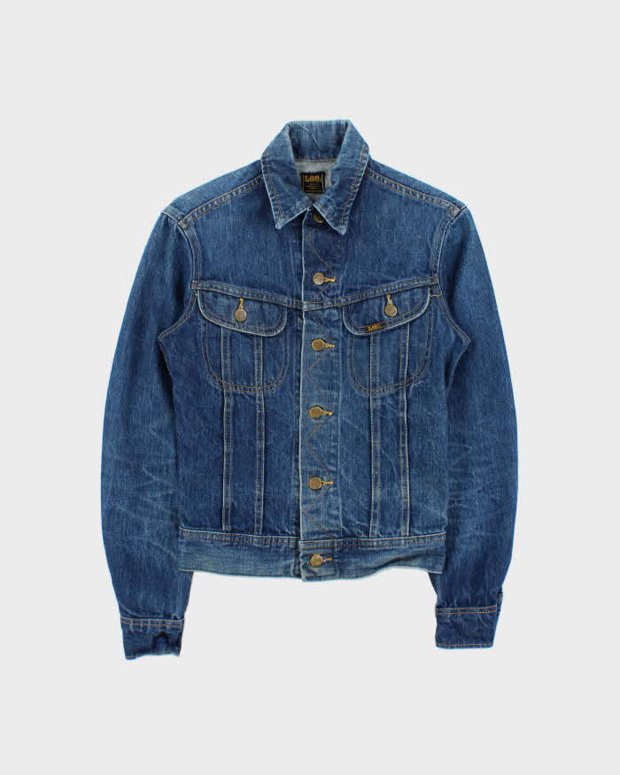 Vintage 1970s Lee Riders Made In Canada Medium Wash Denim Trucker Jacket - S