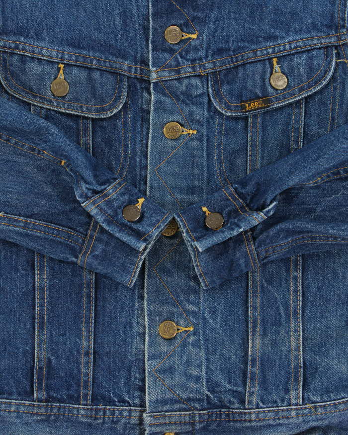 Vintage 1970s Lee Riders Made In Canada Medium Wash Denim Trucker Jacket - S