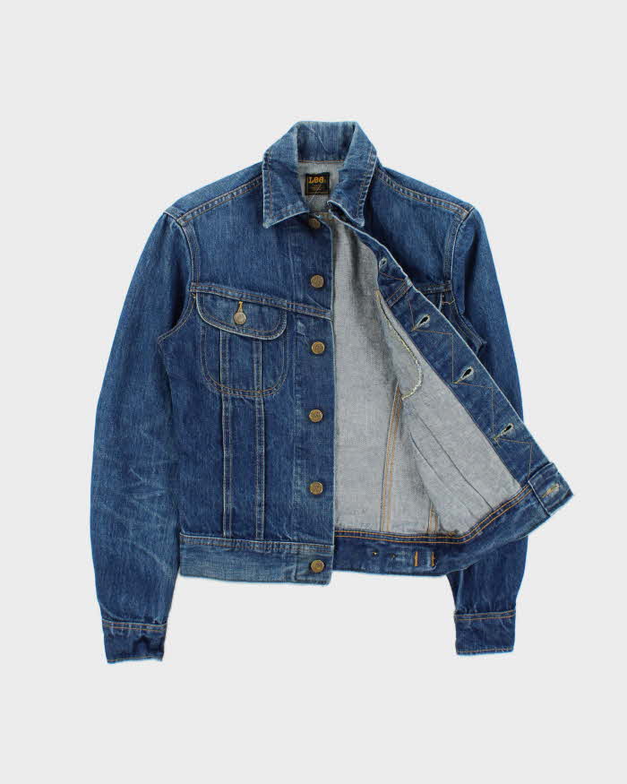 Vintage 1970s Lee Riders Made In Canada Medium Wash Denim Trucker Jacket - S