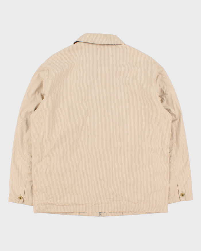 Vintage Y2K 00s Balenciaga Twill Striped Canvas Harrington Jacket - M