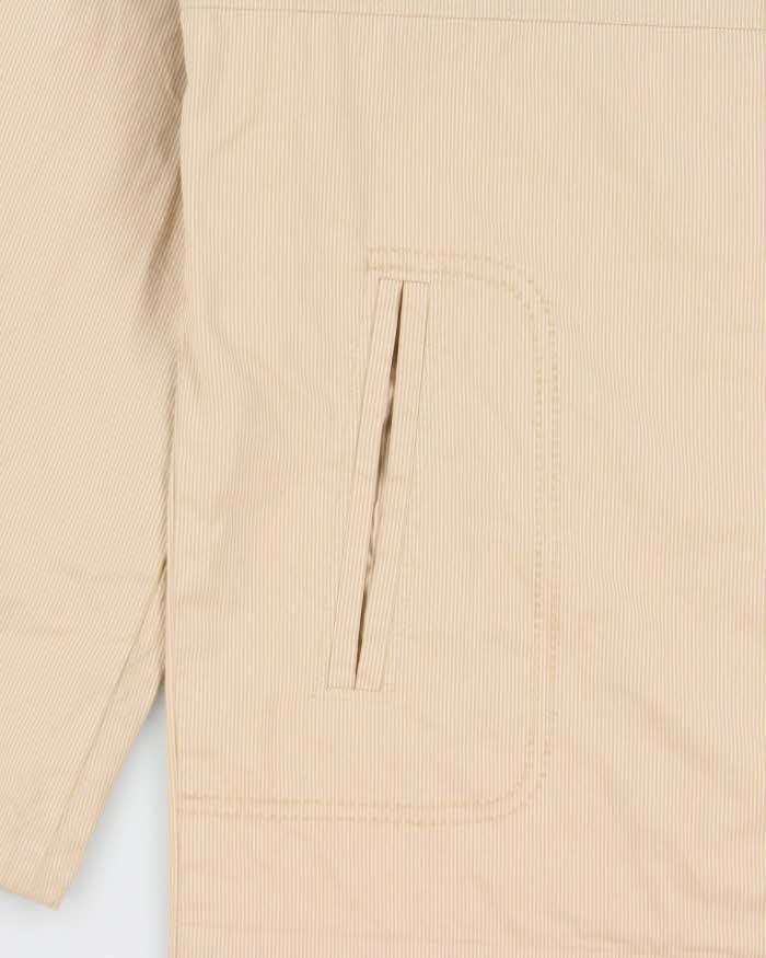 Vintage Y2K 00s Balenciaga Twill Striped Canvas Harrington Jacket - M