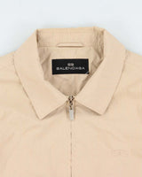 Vintage Y2K 00s Balenciaga Twill Striped Canvas Harrington Jacket - M