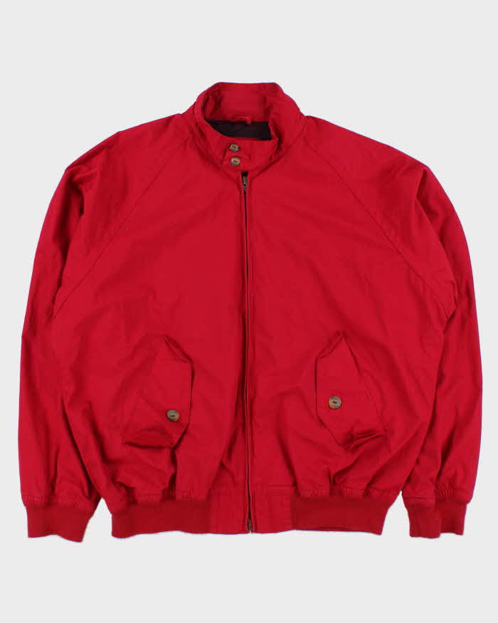 Vintage 1990s Tradition By Gant Chateau Cotton Canvas Tartan Lined Harrington Jacket - XL
