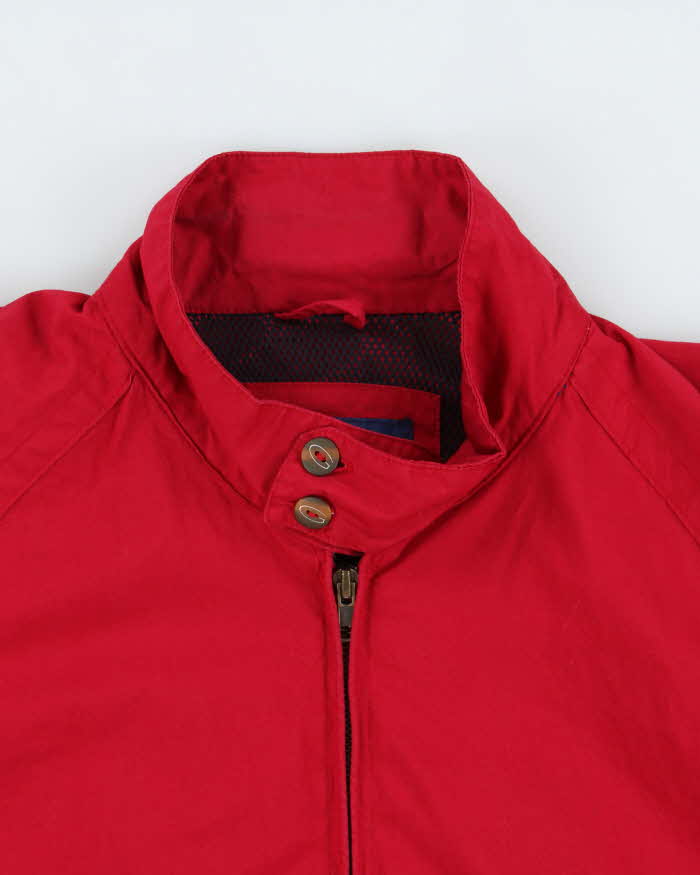 Vintage 1990s Tradition By Gant Chateau Cotton Canvas Tartan Lined Harrington Jacket - XL