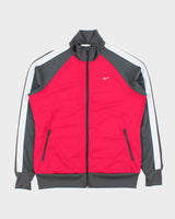 Vintage Y2K 00s Nike Ath Dept. Hot Pink Classic Funnel Neck Track Jacket - XL
