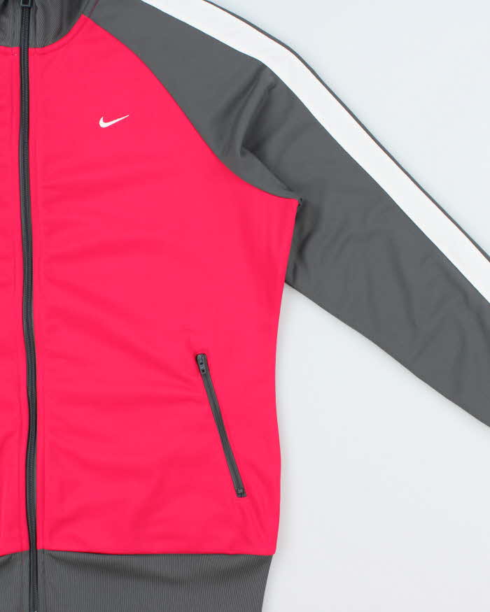 Vintage Y2K 00s Nike Ath Dept. Hot Pink Classic Funnel Neck Track Jacket - XL