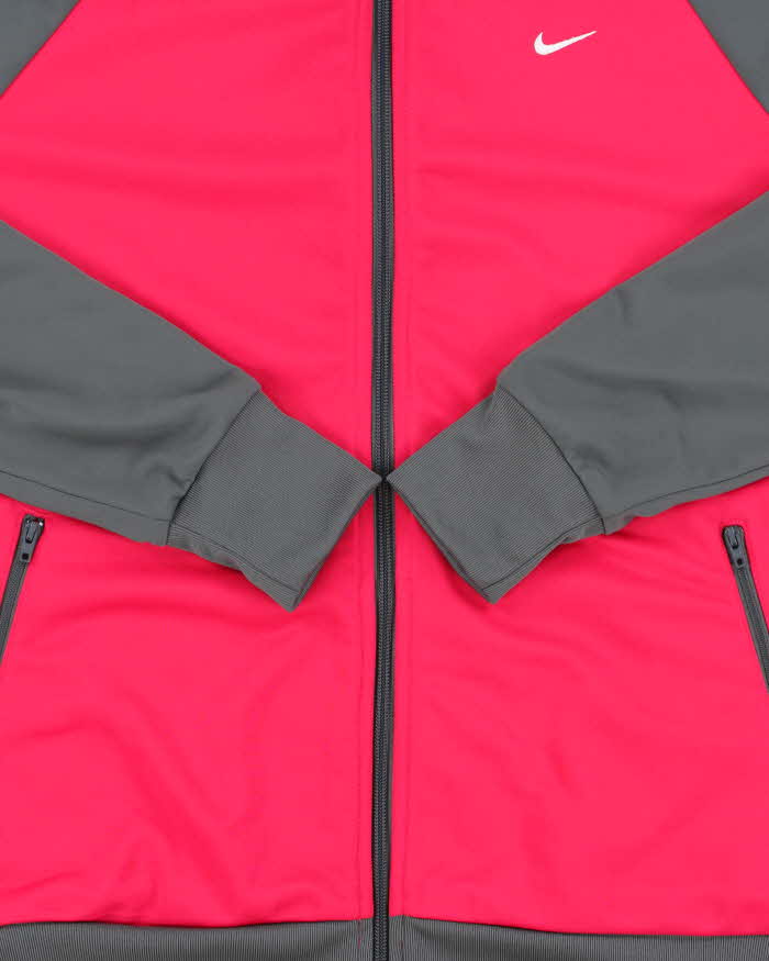 Vintage Y2K 00s Nike Ath Dept. Hot Pink Classic Funnel Neck Track Jacket - XL