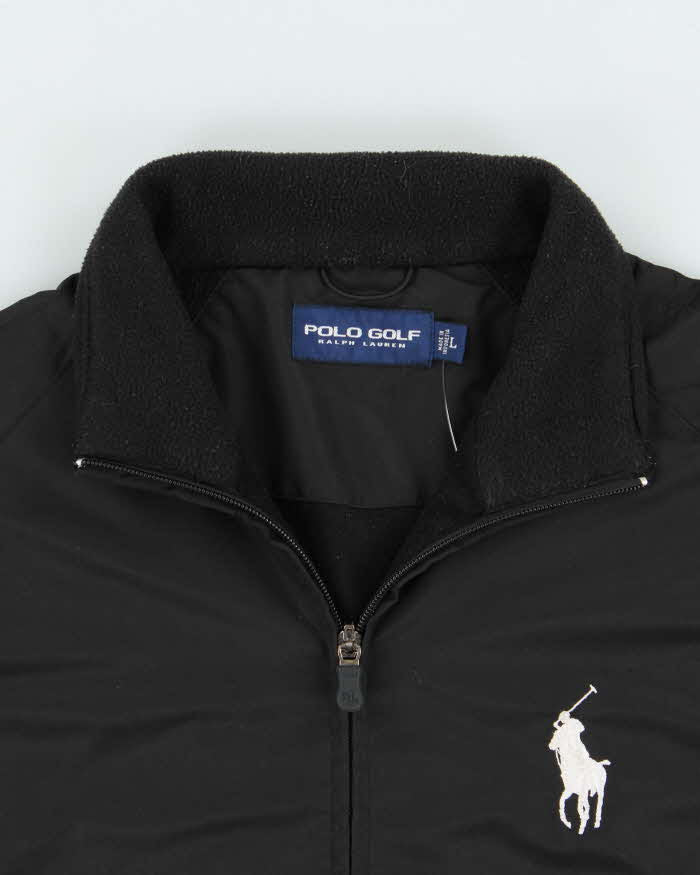 Vintage Y2K 00s Polo Golf Ralph Lauren Big Pony Fleece Lined Shell Harrington Jacket - L