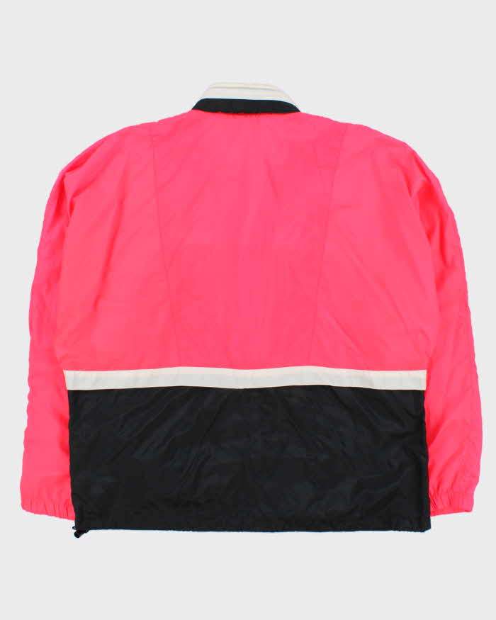 Vintage 1988 Nike Neon Pink Shell Hooded Windbreaker Jacket - L