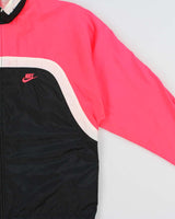 Vintage 1988 Nike Neon Pink Shell Hooded Windbreaker Jacket - L