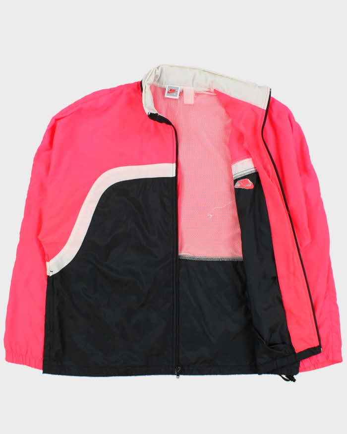 Vintage 1988 Nike Neon Pink Shell Hooded Windbreaker Jacket - L