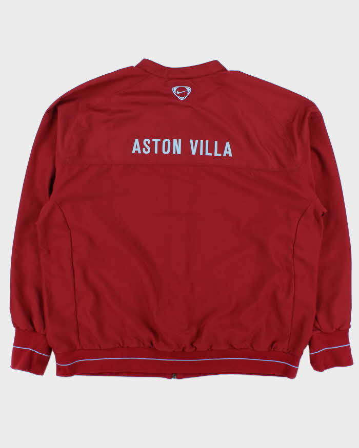 Vintage 2008 Nike Aston Villa FC Claret Soft Shell Football Training Bomber Jacket - XL