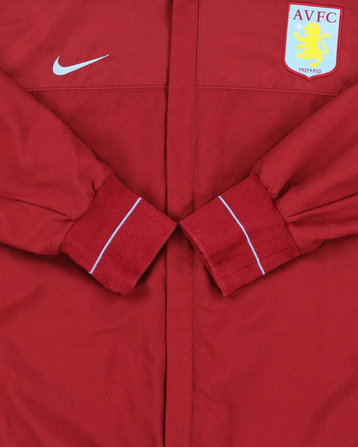 Vintage 2008 Nike Aston Villa FC Claret Soft Shell Football Training Bomber Jacket - XL