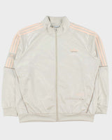 Vintage Adidas Originals 'Chile 20' Ivory Baby Pink Firebird Track Jacket - XL