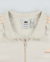 Vintage Adidas Originals 'Chile 20' Ivory Baby Pink Firebird Track Jacket - XL