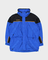 Vintage Y2K 00s Columbia Colourblock Waterproof Shell Funnel-Neck Technical Jacket - L