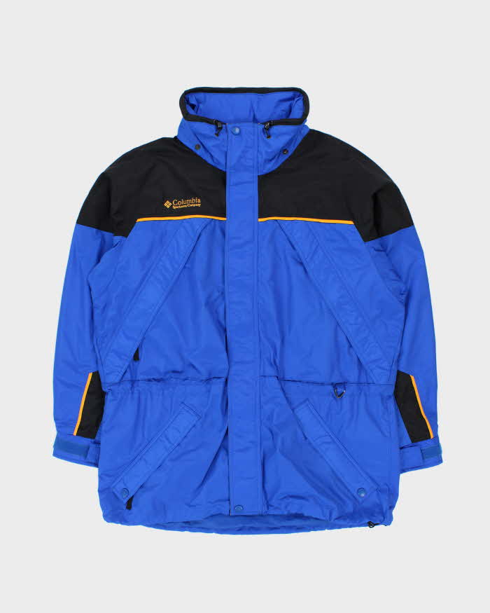 Vintage Y2K 00s Columbia Colourblock Waterproof Shell Funnel-Neck Technical Jacket - L