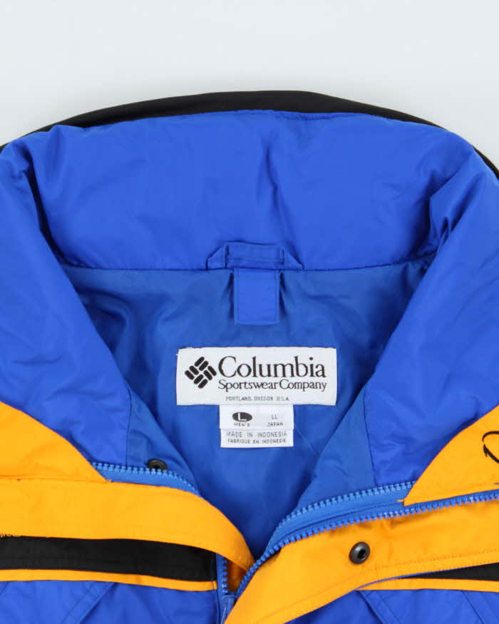Vintage Y2K 00s Columbia Colourblock Waterproof Shell Funnel-Neck Technical Jacket - L