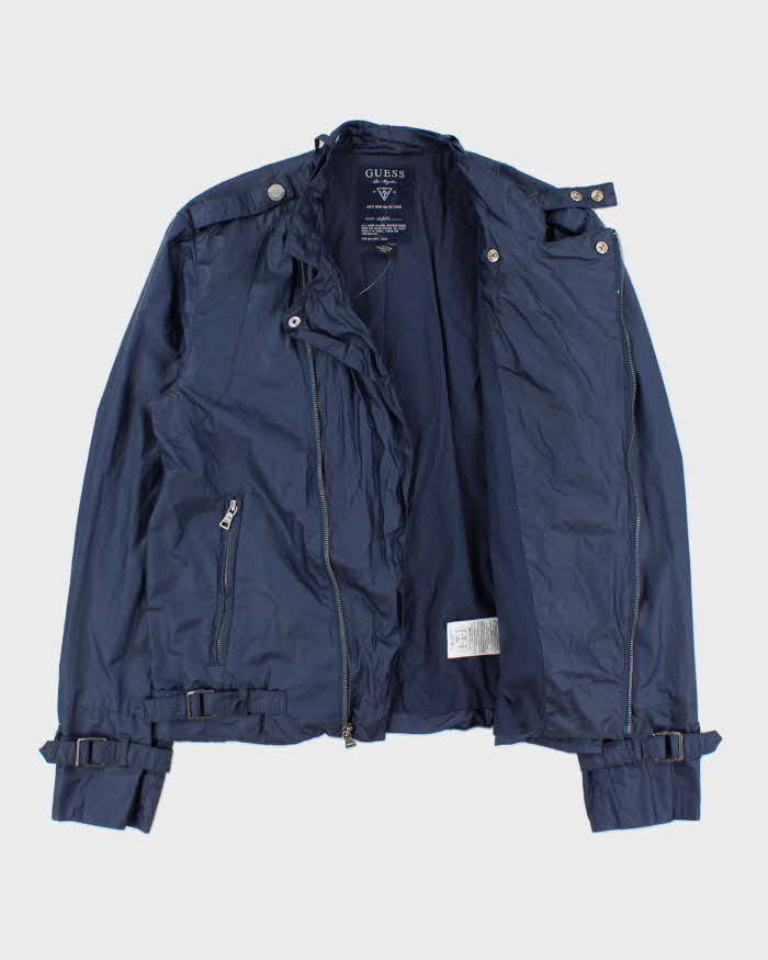 Vintage Y2K 00s Guess Shell Cafe Racer Moto Jacket - M