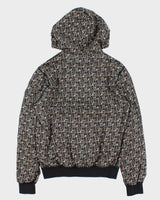 AW2016 Dolce &amp; Gabbana Pure Silk Key Print Hooded Bomber Jacket - M
